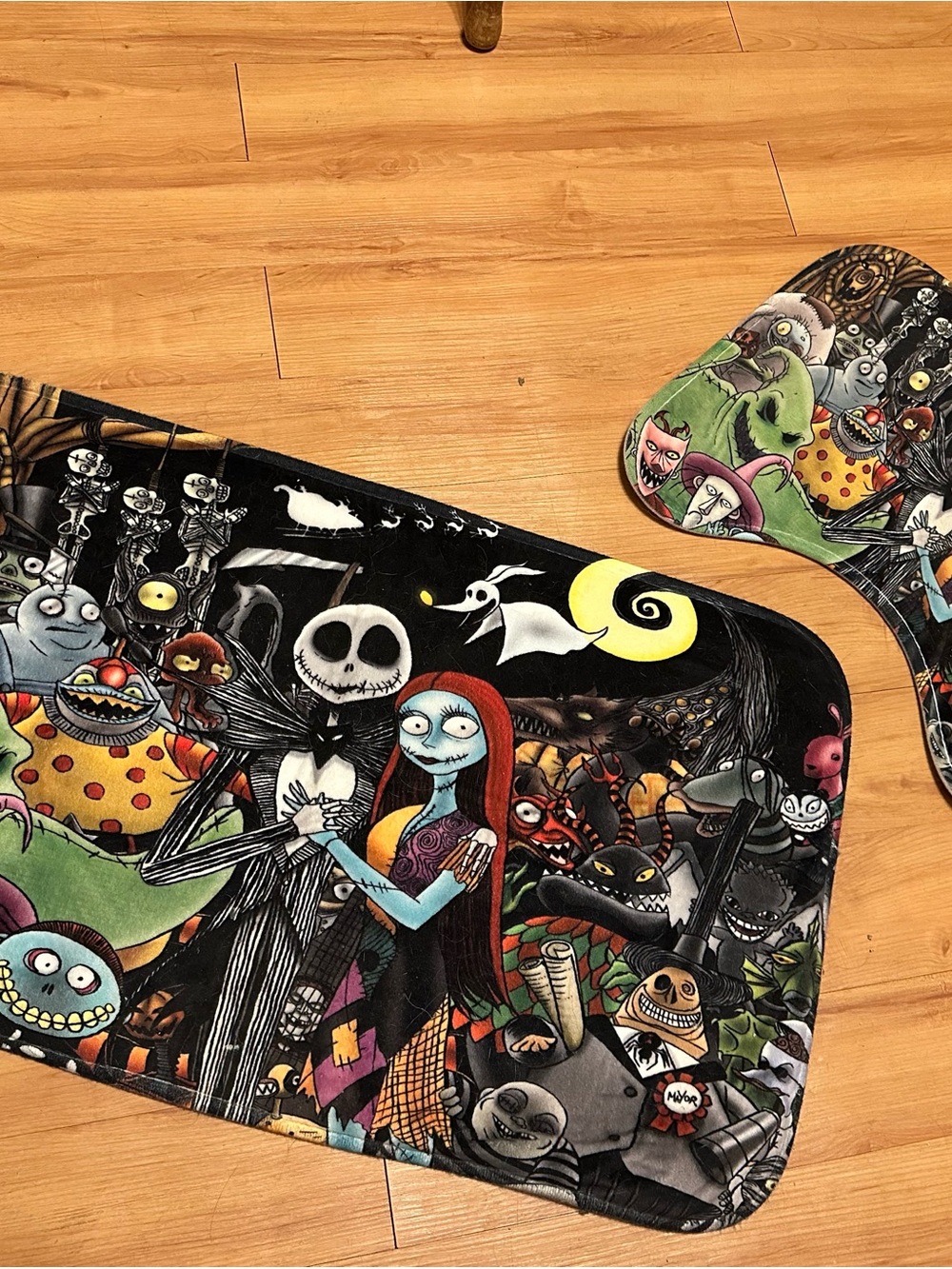 The Nightmare Before Christmas Graphic Bath Mat Set - Multicolor